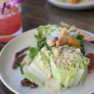 Caesar salad is great but the bite size it's hard to manage