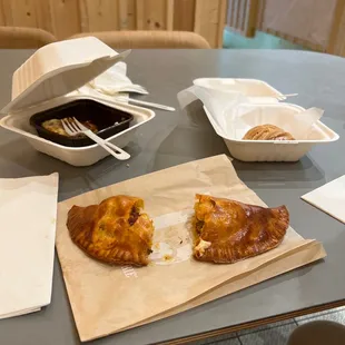An egg thing in empanada pastry