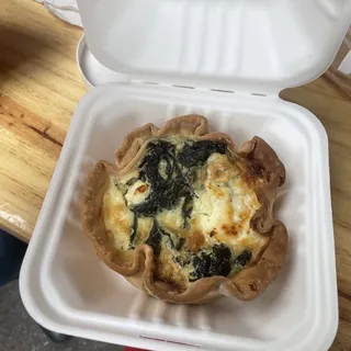 Garlicky Kale & Goat Cheese Quiche