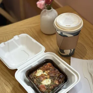 Close up of my frittata!! What do you think of my artistic talent?