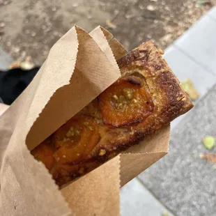 Apricot pistachio tart