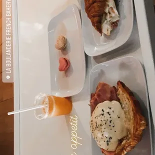 a tray of food on a table