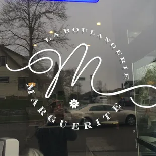 Signage on door