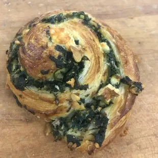 Spinach feta walnut croissant