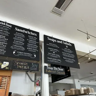 Sandwiches soups and salads menu