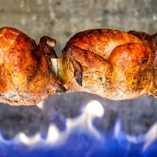 chicken on a skewer
