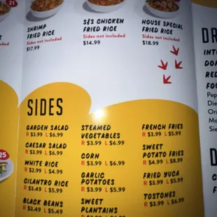 menu, burritos and wraps