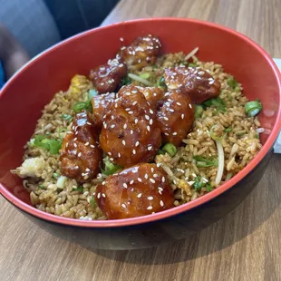 Sesame Chicken Fried Rice
