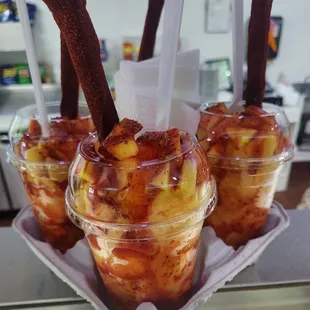 The Mangonadas are killer! Plenty of mango slices.