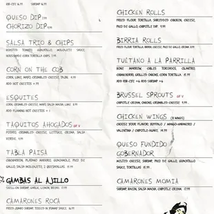 Food menu