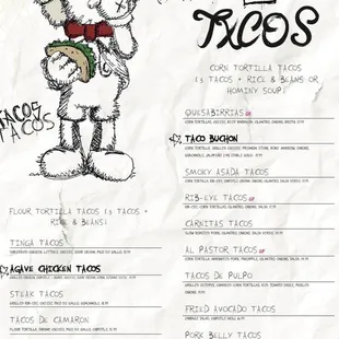 Food menu