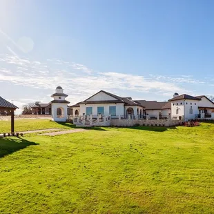Rear view including gazebo for outdoor ceremonies