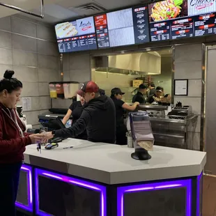 Lots of employees working together to get your meal done just right...