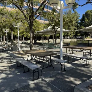 Pop-up seating area.