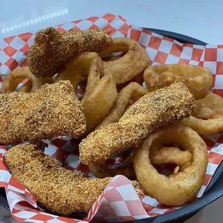 Crispy Fried Fish Fillets Platter