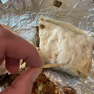 Sharp jagged plastic