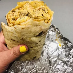Egg&amp;Chorizo burrito.