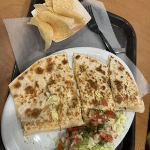Regular chicken quesadilla