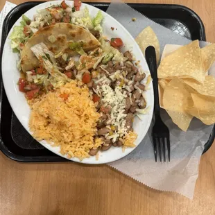 Ground beef taco plate