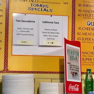 Special menu