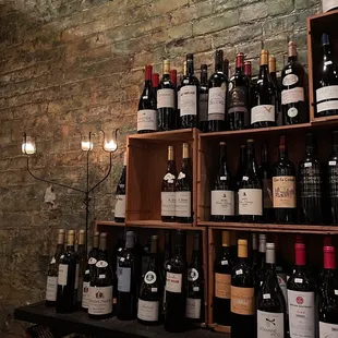 Wine, brick, candles- what more do you need?