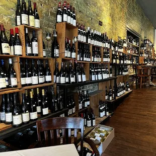 The wines and whiskeys!