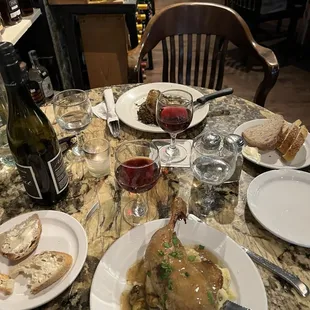 Duck and  40 clove chicken dishes of the night