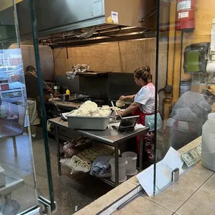 Making fresh tortillas