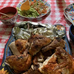 One whole chicken and one pound of beef fajitas