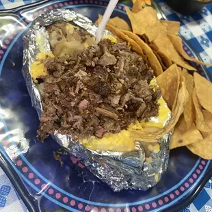 Loaded steak potato