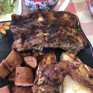 Pollo Asado, Ribs and Sausage