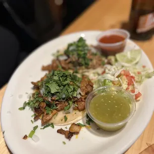 Asada and pastor taco