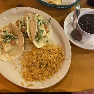 Fish tacos with cilantro lime slaw! OMG!