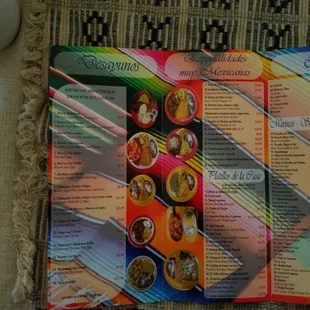 LA Cabana menu