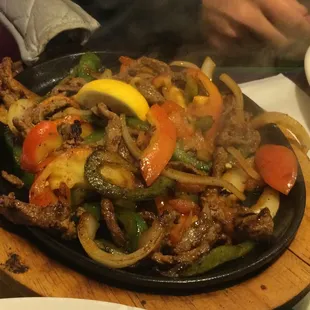 Steak fajitas