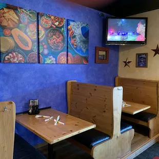 a television in the corner