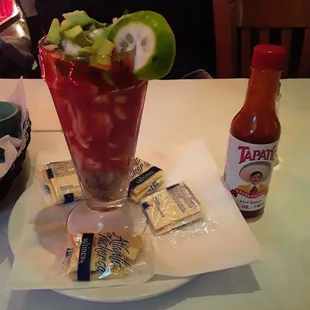 drink, oysters and mussels