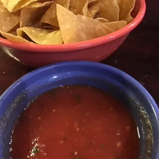 The salsa is good and spicy.