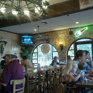 people eating and drinking