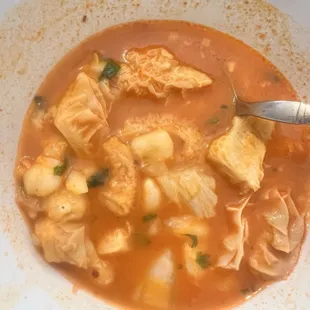 Delicious menudo with hominy