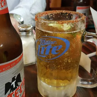 Great spice mix on my Tecate glass