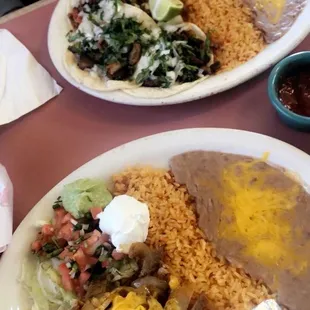 Mexicans tacos and fajitas