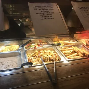 a variety of food items