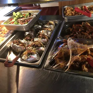 a variety of food items