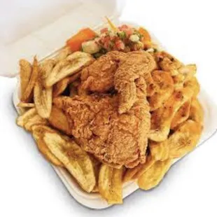 Pollo con tajadas