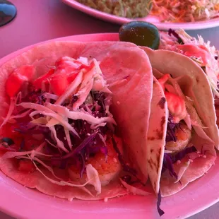 Shrimp tacos- yum!