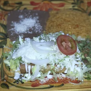 a close up of a plate of food