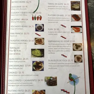 sushi and sashimi, menu