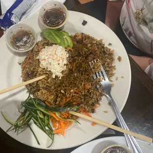 Arroz frito Where's the  beef