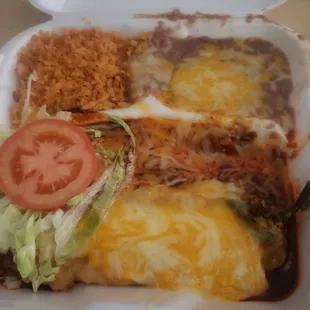 Chile relleno combination plate